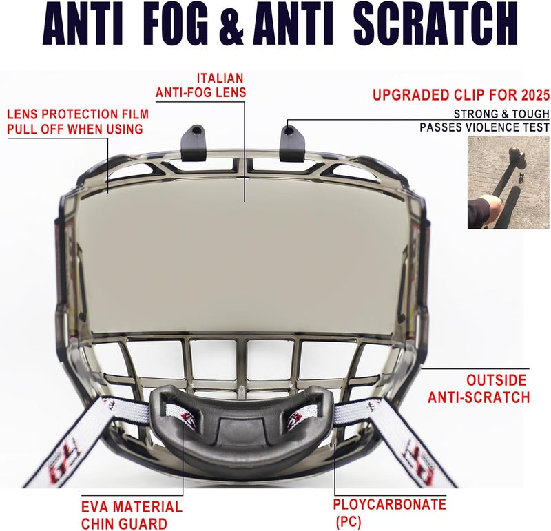 GY Hockey Full Face Shield Visor Senior Ice Hockey Helmet Face Shield Adult & Youth, Anti-Scratch/Anti-Fog/Ce Certified - Image 3